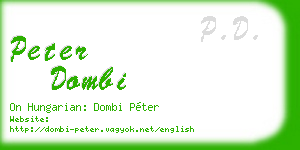 peter dombi business card